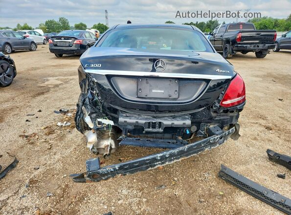 55SWF4KB3HU204172 2017 MERCEDES-BENZ C Черный Вид сзади