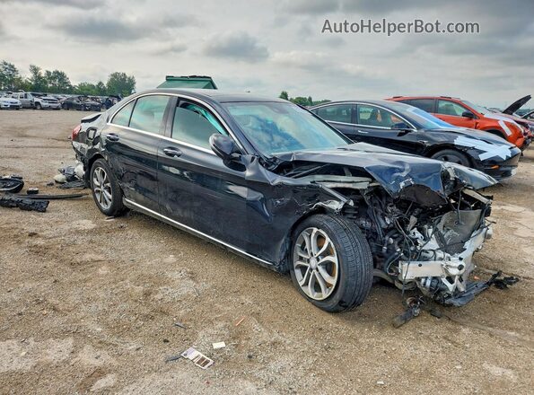 55SWF4KB3HU204172 2017 MERCEDES-BENZ C Черный Передняя правая четверть