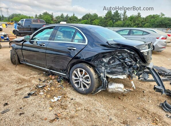 55SWF4KB3HU204172 2017 MERCEDES-BENZ C Черный Задняя левая четверть