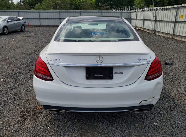 55SWF4KB3HU219903 2017 MERCEDES-BENZ C White Հետևի տեսք
