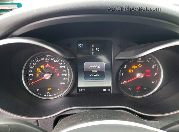 55SWF4KB3HU219903 2017 MERCEDES-BENZ C White Սարքավորումների վահանակի տեսք