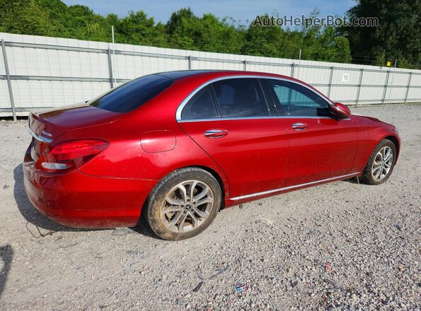 55SWF4KB3HU233736 2017 MERCEDES-BENZ C Красный Задняя правая четверть