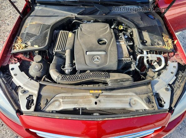 55SWF4KB3HU233736 2017 MERCEDES-BENZ C Красный Вид задней части салона