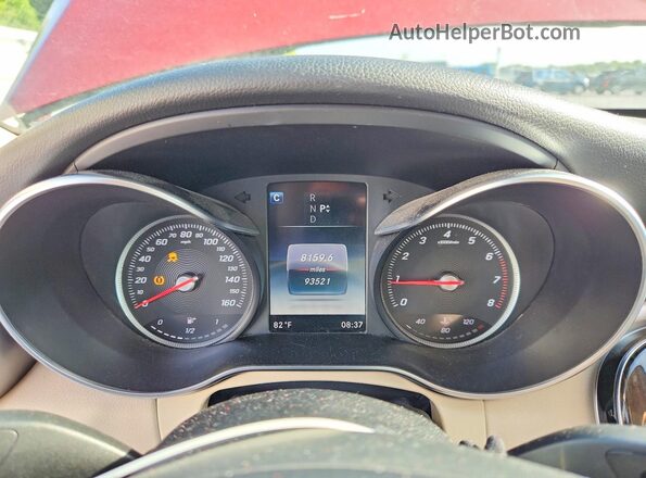 55SWF4KB3HU233736 2017 MERCEDES-BENZ C Красный Вид щитка приборов