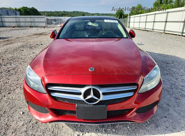 55SWF4KB3HU233736 2017 MERCEDES-BENZ C Красный Вид спереди