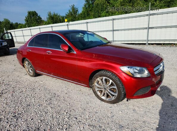 55SWF4KB3HU233736 2017 MERCEDES-BENZ C Красный Передняя правая четверть
