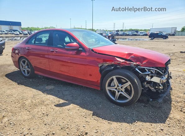 55SWF4KB3JU266922 2018 MERCEDES-BENZ C Red Front right
