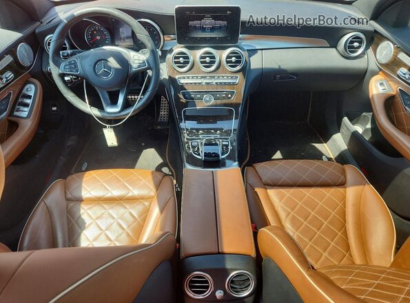 55SWF4KB3JU266922 2018 MERCEDES-BENZ C Red Dashboard view