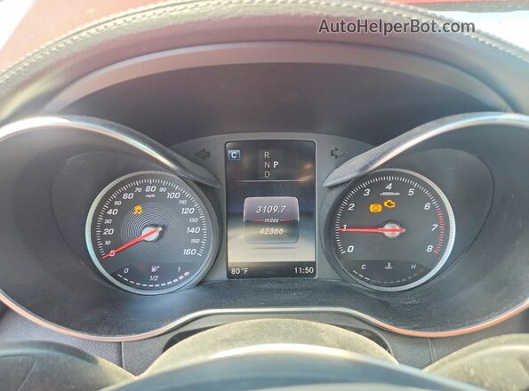 55SWF4KB3JU266922 2018 MERCEDES-BENZ C Red Instrument cluster view