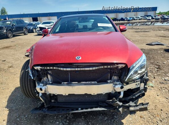 55SWF4KB3JU266922 2018 MERCEDES-BENZ C Red Front view