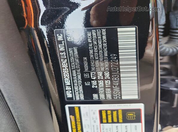 55SWF4KB3JU272249 2018 MERCEDES-BENZ C Black Շարժիչի բաժամունքի տեսք