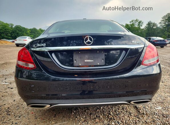 55SWF4KB3JU272249 2018 MERCEDES-BENZ C Black Հետևի տեսք