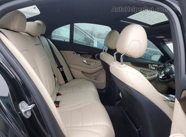 55SWF4KB3JU279251 2018 MERCEDES-BENZ C Black უკანა სავარძლების ხედი