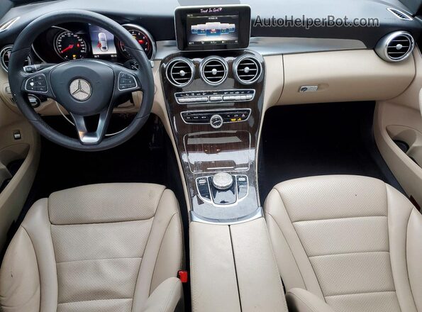 55SWF4KB3JU279251 2018 MERCEDES-BENZ C Black წინა პანელის ხედი