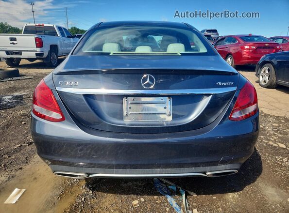 55SWF4KB4GU126743 2016 MERCEDES-BENZ C Gray Вид ззаду