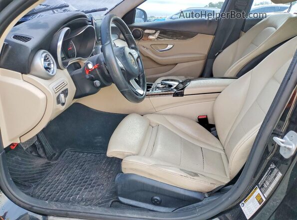 55SWF4KB4GU139749 2016 MERCEDES-BENZ C Black წინა სალონის ხედი