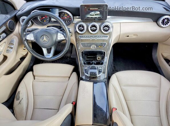 55SWF4KB4GU139749 2016 MERCEDES-BENZ C Black წინა პანელის ხედი