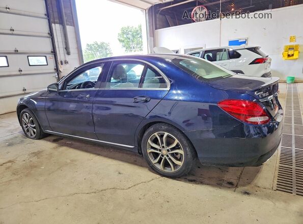 55SWF4KB4GU162058 2016 MERCEDES-BENZ C Blue Задня ліва чверть