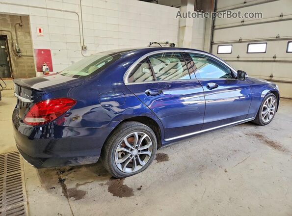 55SWF4KB4GU162058 2016 MERCEDES-BENZ C Blue Задня права чверть