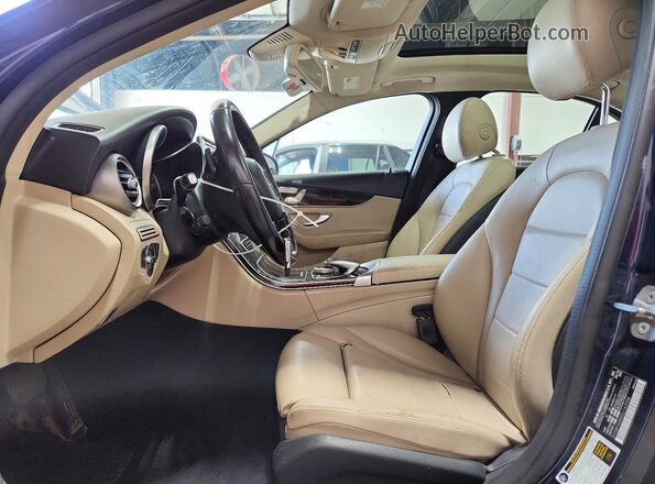 55SWF4KB4GU162058 2016 MERCEDES-BENZ C Blue Вид салону спереду