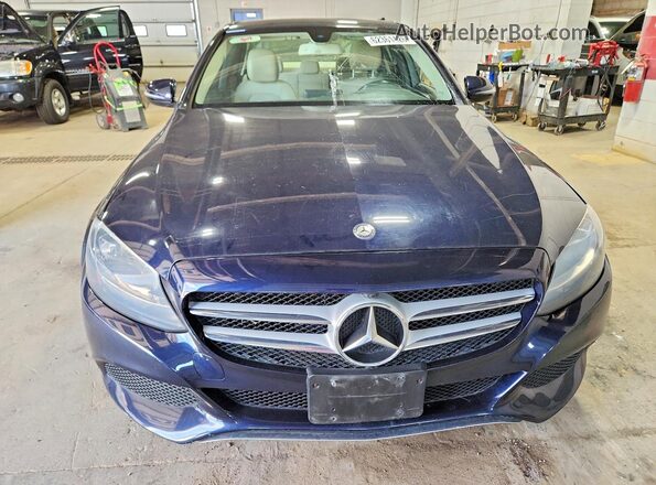 55SWF4KB4GU162058 2016 MERCEDES-BENZ C Blue Вид спереду