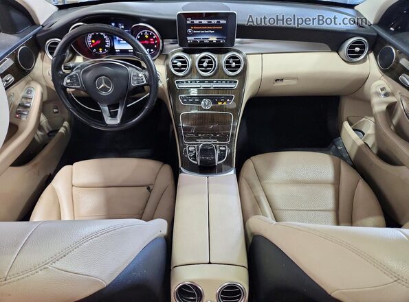 55SWF4KB4GU162058 2016 MERCEDES-BENZ C Blue Вид панелі приладів
