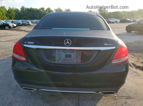 55SWF4KB4HU180593 2017 MERCEDES-BENZ C Black Вид ззаду