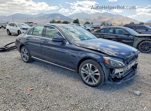 55SWF4KB4HU186913 2017 MERCEDES-BENZ C Blue Առջևի աջ