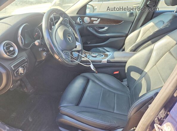 55SWF4KB4HU186913 2017 MERCEDES-BENZ C Blue Սալոնի դիմացի տեսք