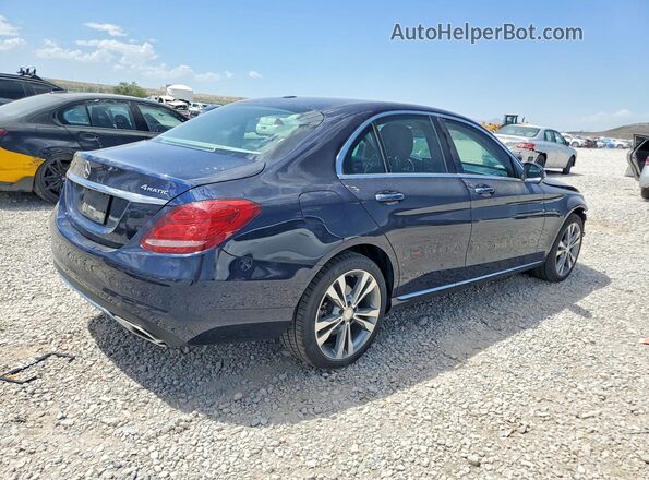55SWF4KB4HU186913 2017 MERCEDES-BENZ C Blue Հետևի աջ