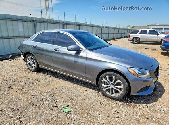 55SWF4KB4HU187057 2017 MERCEDES-BENZ C Угольный Передняя правая четверть