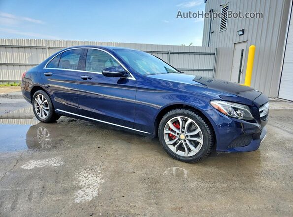 55SWF4KB4JU267822 2018 MERCEDES-BENZ C Blue წინა მარჯვენა