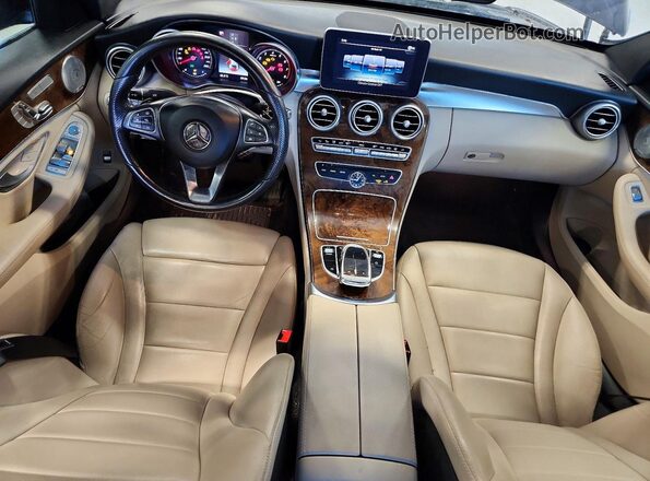 55SWF4KB4JU267822 2018 MERCEDES-BENZ C Blue წინა პანელის ხედი
