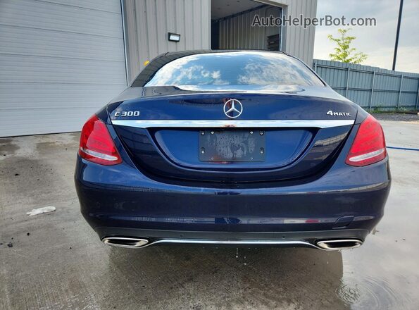 55SWF4KB4JU267822 2018 MERCEDES-BENZ C Blue უკანა ხედი
