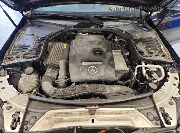 55SWF4KB4JU267822 2018 MERCEDES-BENZ C Blue უკანა სალონის ხედი