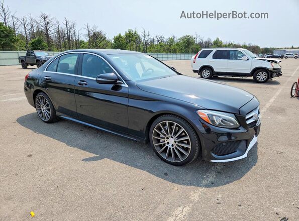 55SWF4KB5GU104718 2016 MERCEDES-BENZ C Black Front right