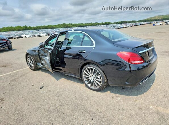 55SWF4KB5GU104718 2016 MERCEDES-BENZ C Black Rear left