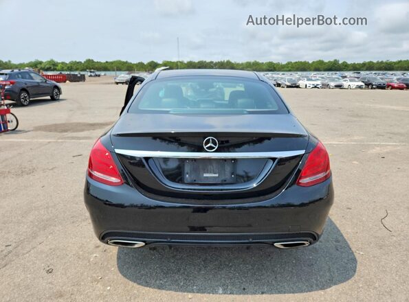 55SWF4KB5GU104718 2016 MERCEDES-BENZ C Black Rear view