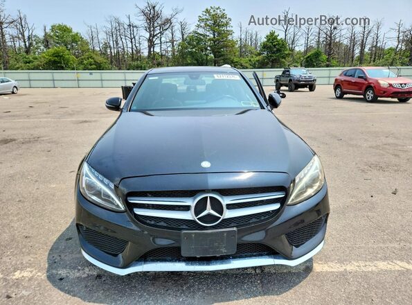 55SWF4KB5GU104718 2016 MERCEDES-BENZ C Black Front view