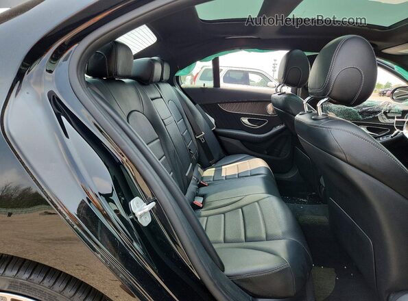55SWF4KB5GU104718 2016 MERCEDES-BENZ C Black Rear seats view