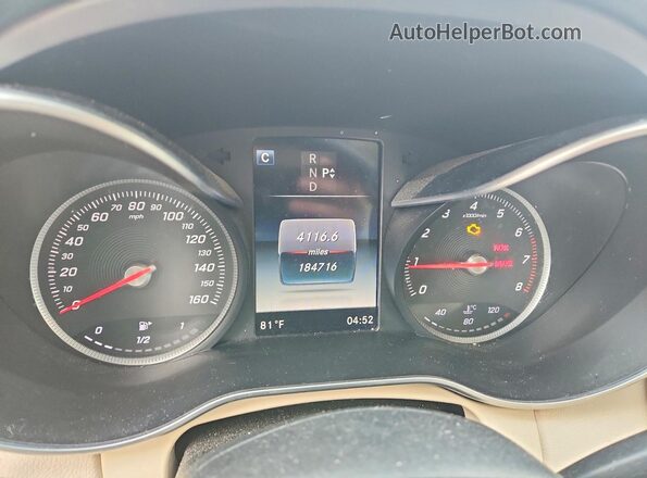 55SWF4KB5GU115055 2016 MERCEDES-BENZ C White Vista del cuadro de instrumentos