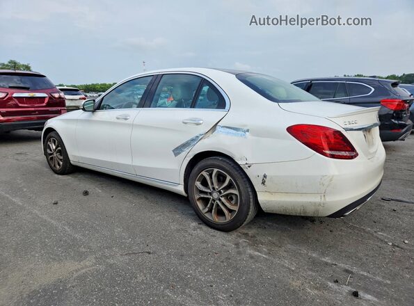 55SWF4KB5GU115055 2016 MERCEDES-BENZ C White Trasero izquierdo