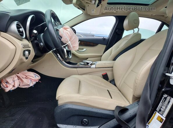 55SWF4KB5GU130011 2016 MERCEDES-BENZ C Black Widok wnętrza z przodu