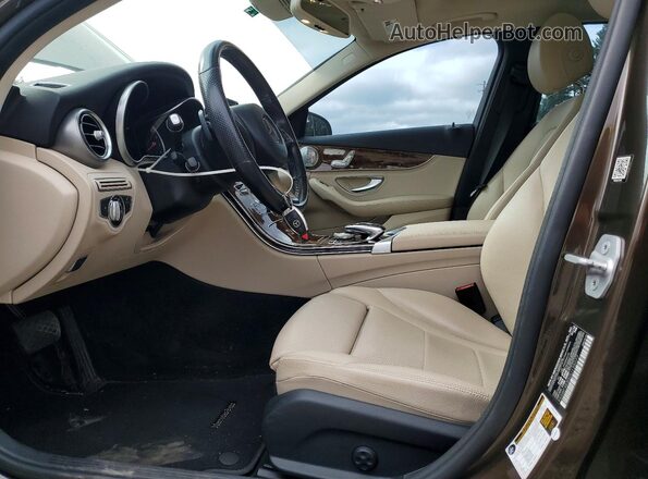 55SWF4KB5GU135077 2016 MERCEDES-BENZ C Коричневый Вид салона спереди