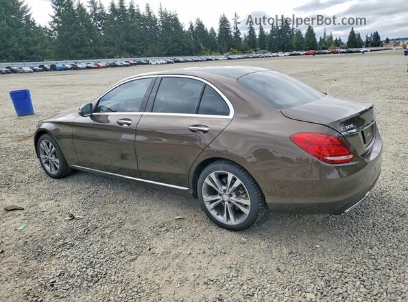 55SWF4KB5GU135077 2016 MERCEDES-BENZ C Коричневый Задняя левая четверть