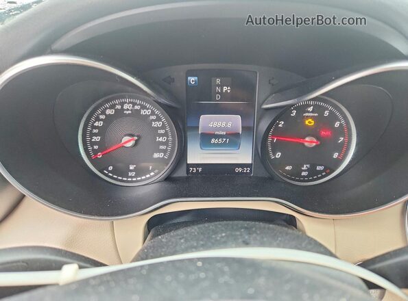 55SWF4KB5GU146659 2016 MERCEDES-BENZ C White Вид щитка приладів