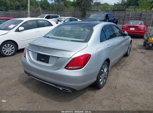 55SWF4KB5GU147584 2016 MERCEDES-BENZ C-CLASS Silver Tył prawy