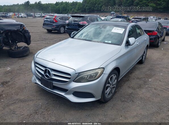 55SWF4KB5GU147584 2016 MERCEDES-BENZ C-CLASS Silver Przód lewy