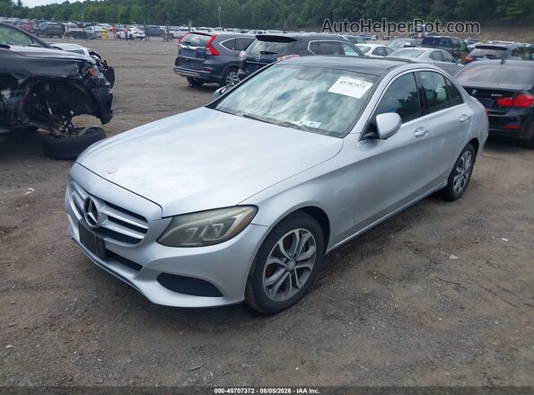 55SWF4KB5GU147584 2016 MERCEDES-BENZ C-CLASS Silver Widok z przodu