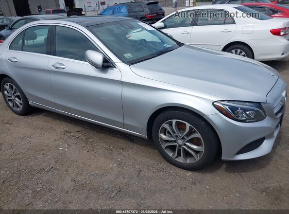 55SWF4KB5GU147584 2016 MERCEDES-BENZ C-CLASS Silver Widok wnętrza z tyłu